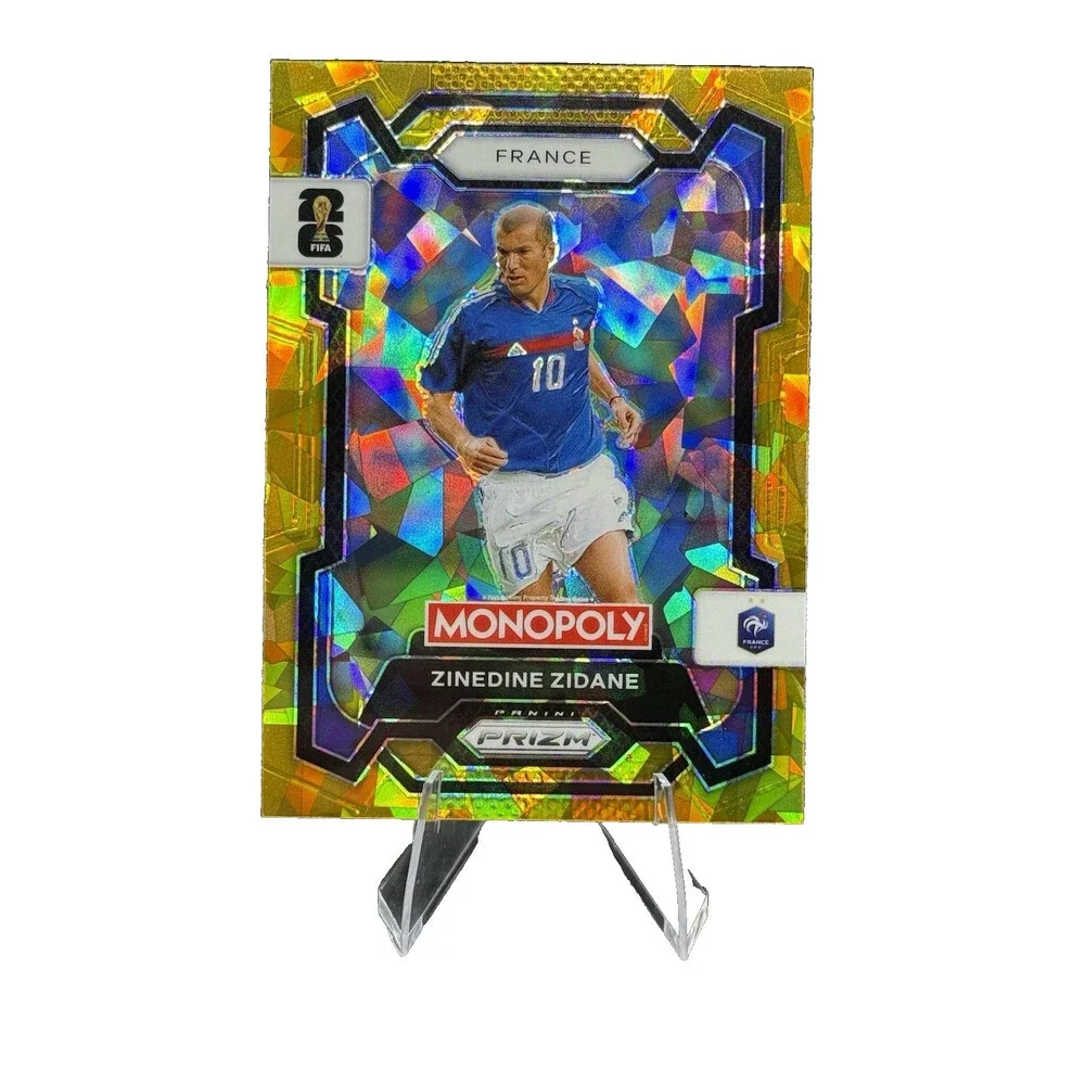 Zinedine Zidane 2026 Monopoly FIFA World Cup Prizm Gold Cracked Ice Prizm #9
